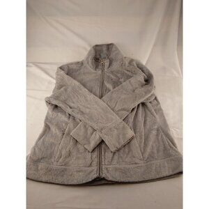 Free Country Women's XXL Gray Faux Fur/sherpa Full Zip Fleece Jacket Super Soft